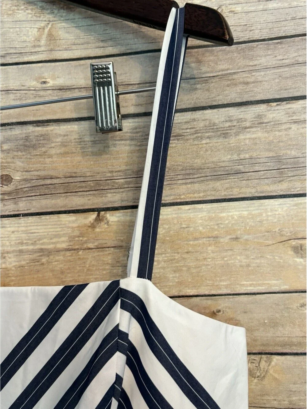 HILL HOUSE HOME NWT The Margot Dress Size XL  Stripe Navy Blue White
